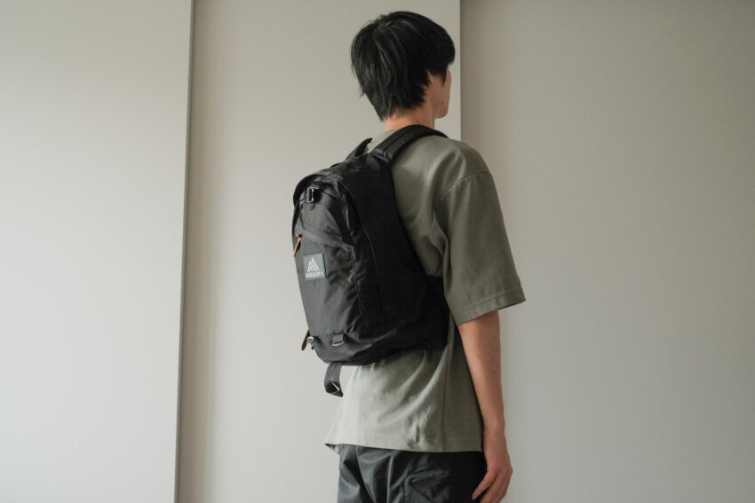 グレゴリーファインデイの背負った男性の後ろ姿