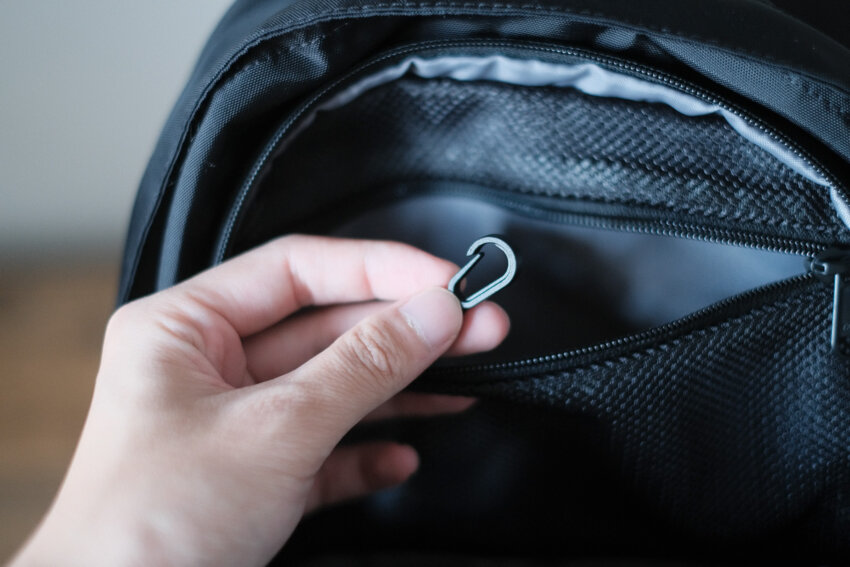 ノースフェイスシングルショットのキーフック