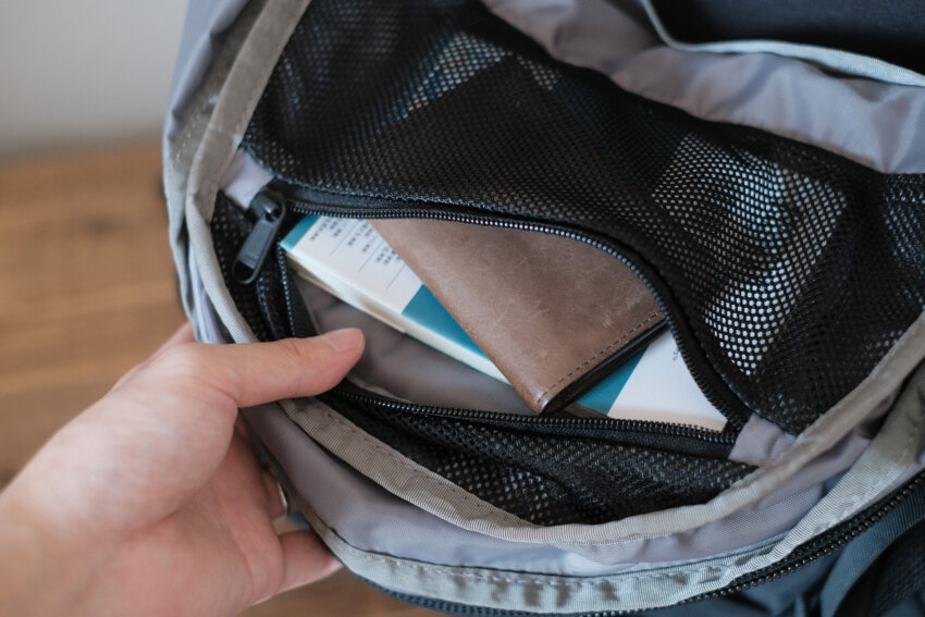 ノースフェイスビッグショットのオーガナイザーポケット