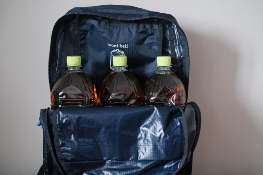 モンベルポケッタブルライトパックのメイン収納