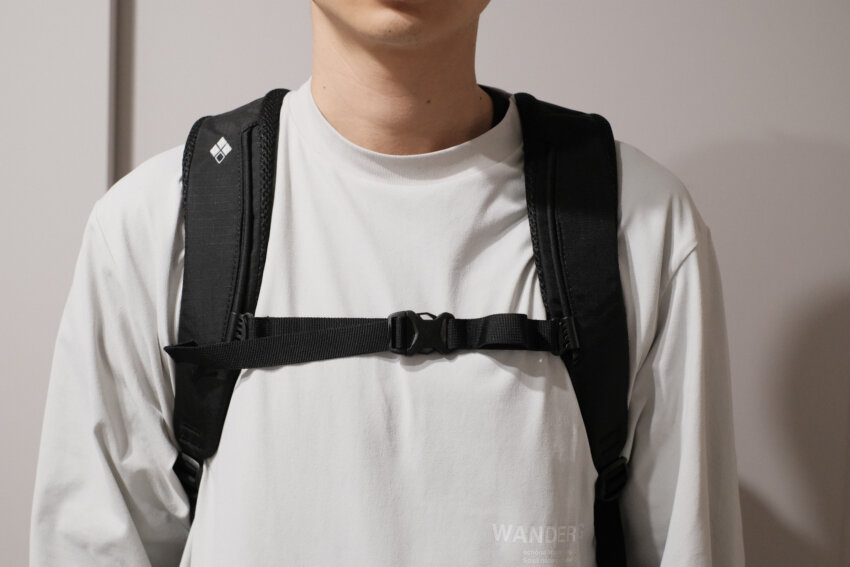 モンベルアウルパックのチェストストラップ